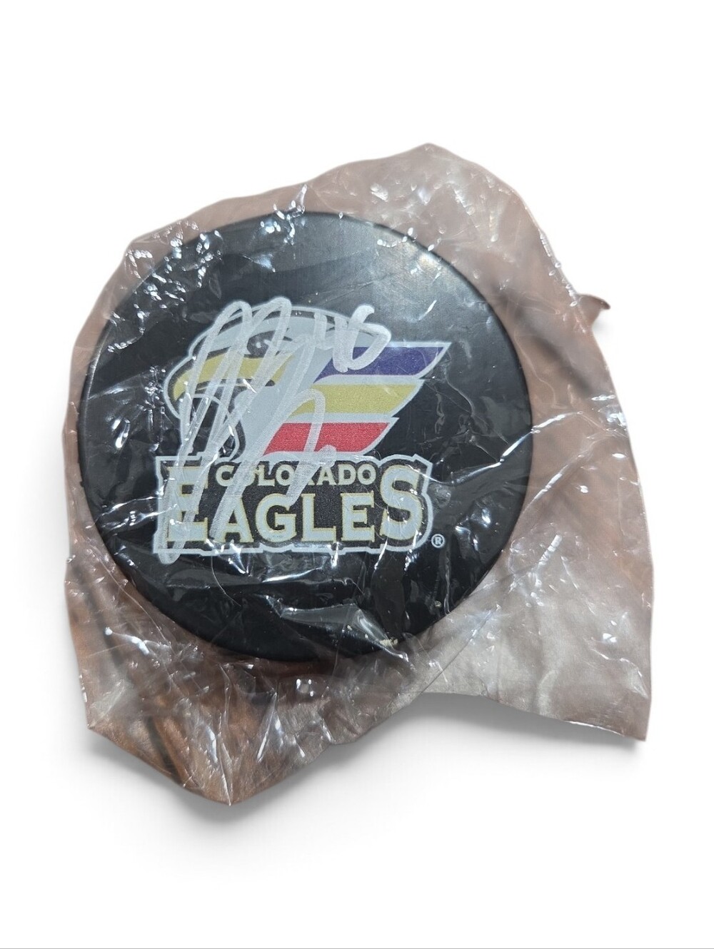 Colorado Eagles Hockey Black Logo Decorative Hockey Puck